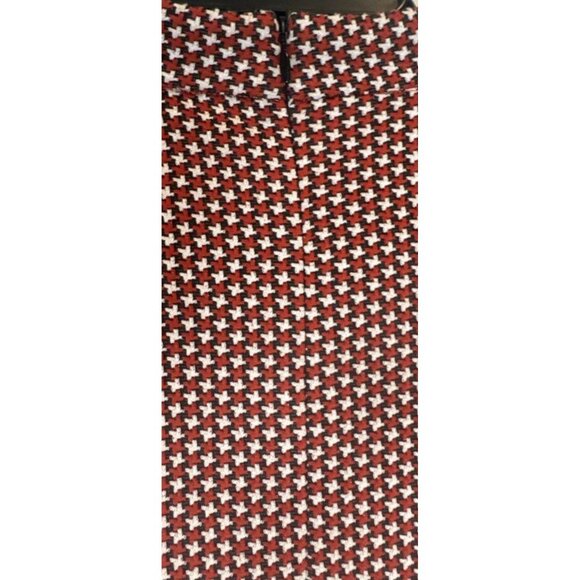 Tyler Boe Women’s Chrissy Red Black Faux Leather Long Sleeve Knit Tunic Top Sz L - Picture 5 of 9